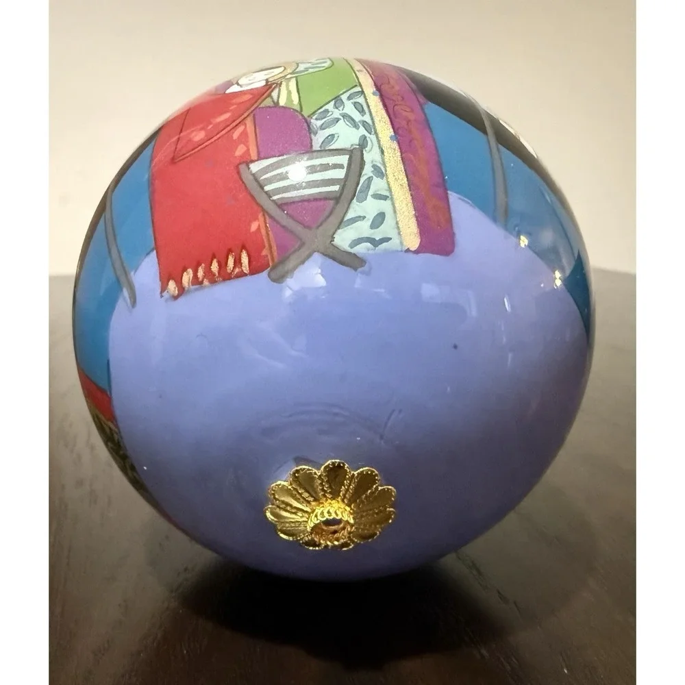 Pier 1 LI BIEN Manger Nativity Christmas Baby Jesus Glass Ornament, 2019